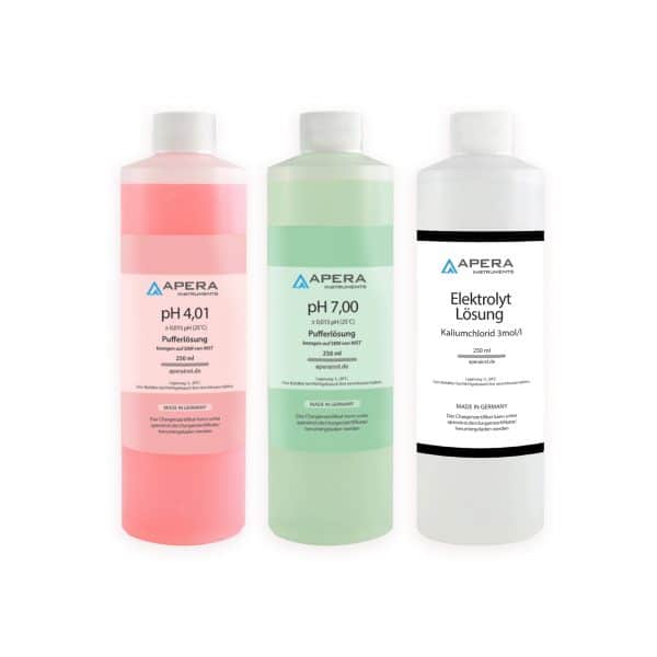 Calibration solution set pH 4.01 / 7.00 + 3M KCl