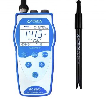 EC8500 portable conductivity meter with GLP memory function and data output