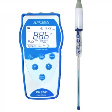 PH8500-MS pH meter for small sample quantities with GLP memory function and data output