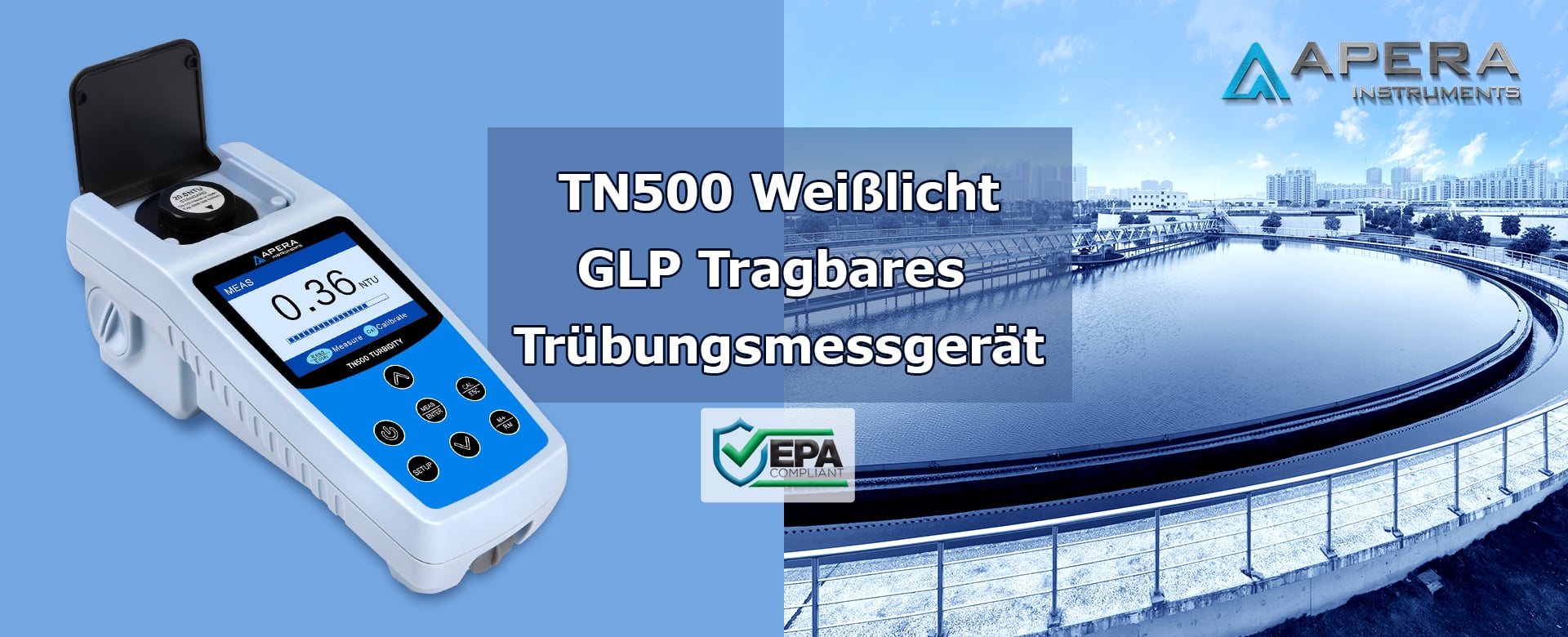Tragbares Weißlicht-Trübungsmessgerät TN500