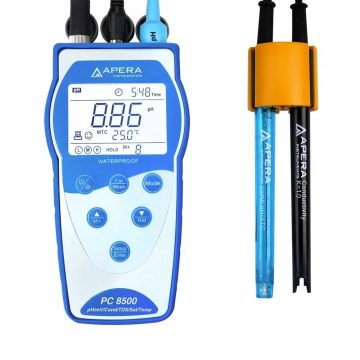 PC8500 portable pH/conductivity meter with GLP memory function and data output
