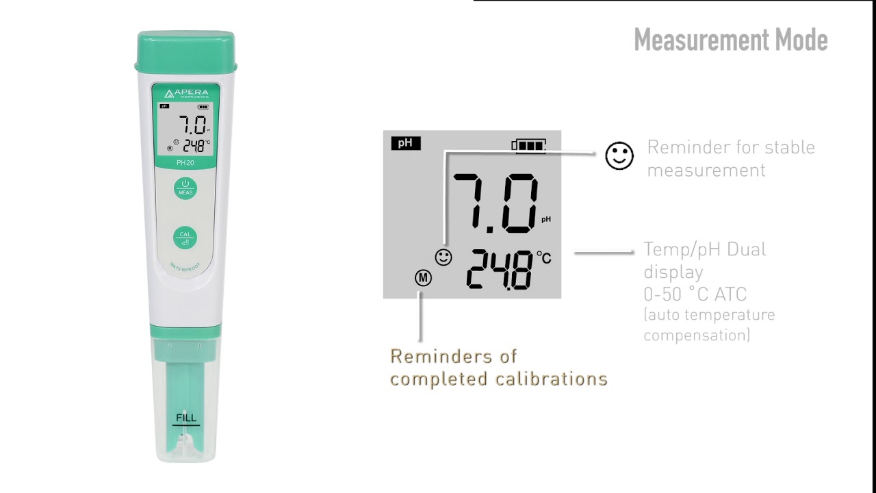 PH20 Value pHTaschenmessgerät Apera Instruments